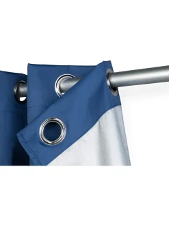 2er-Set: Gardine in Blau - (L)240 x (B)135 cm