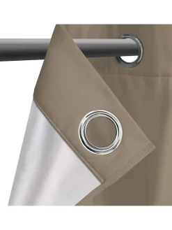 2er-Set: Gardine in Taupe - (L)240 x (B)135 cm