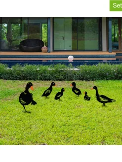 6er-Set: Gartendeko in Schwarz