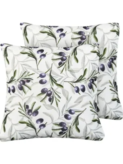 2er-Set Gartenkissen TRANQUI in Bunt/Weiß/Grün