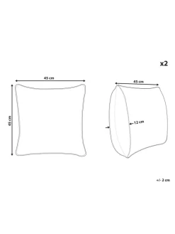 2er-Set Gartenkissen TRANQUI in Bunt/Weiß/Grün
