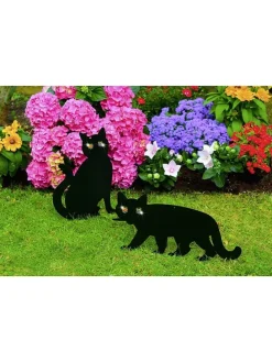 2er-Set: Gartenstecker in Schwarz