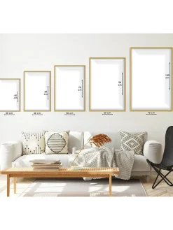 3er-Set: Gerahmte Glasdrucke