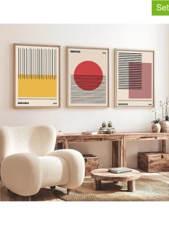 3er-Set: Gerahmte Kunstdrucke