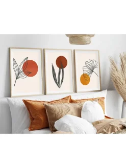 3er-Set: Gerahmte Kunstdrucke