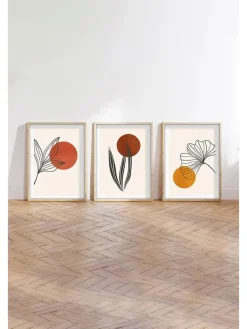 3er-Set: Gerahmte Kunstdrucke