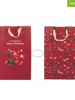 12er-Set: Geschenktüten ''Natalotto'' in Rot - (B)23 x (H)39 x (T)15 cm