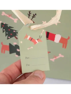 12er-Set: Geschenktüten ''Natalotto'' in Grün - (B)22 x (H)26 x (T)10 cm