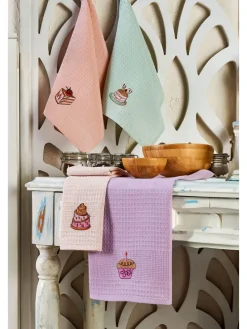 6er-Set: Geschirrtücher "Cake" in Bunt