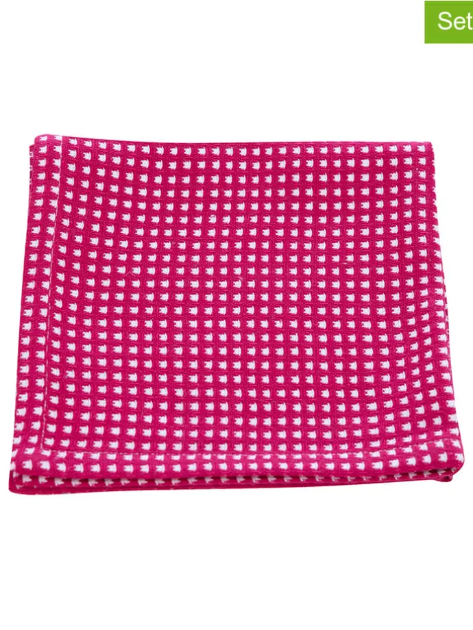2er-Set: Geschirrtücher "Elli" in Pink - (L)35 x (B)35 cm