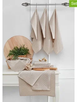 10er-Set: Geschirrtücher in Beige - (L)60 x (B)40 cm