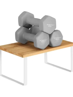 2er-Set: Gewürzregale in Weiß/ Hellbraun