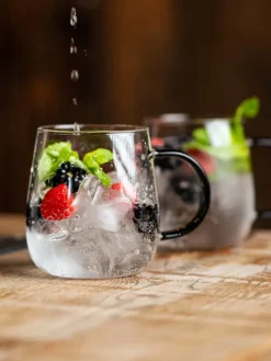 2er-Set: Gläser "Bolla" in Transparent/ Grau - 400 ml