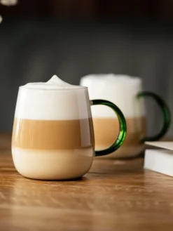 2er-Set: Gläser "Bolla" in Transparent/ Grün - 400 ml