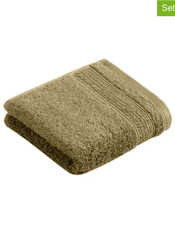 2er-Set: Gästehandtücher "Balance" in Khaki