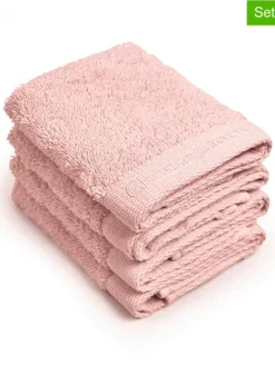 4er-Set: Gästehandtücher in Rosa