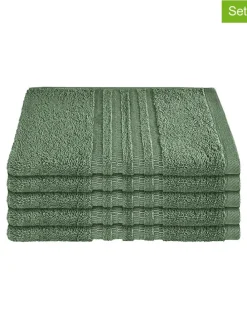 5er-Set: Gästehandtücher "Milano" in Grün