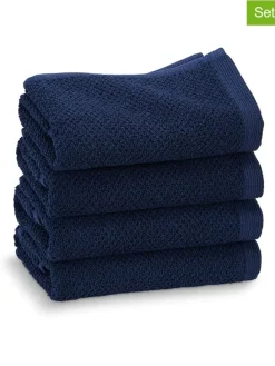 4er-Set: Gästehandtücher "The Guest Set" in Dunkelblau