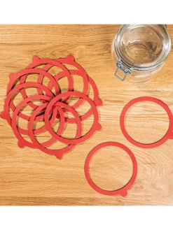 2er-Set: Gummidichtungen in Rot - 2x 10 Stück