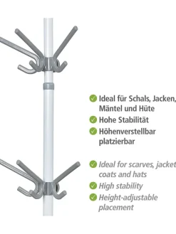 2er-Set: Haken "Herkules" in Grau - (B)29 x (H)12,5 x (T)15 cm