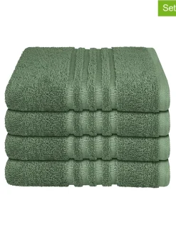 4er-Set: Handtücher "Milano" in Grün