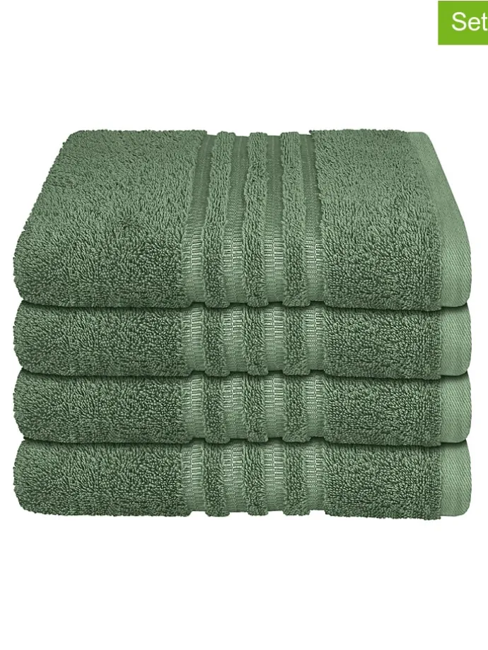 4er-Set: Handtücher "Milano" in Grün