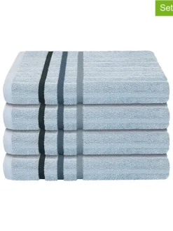 4er-Set: Handtücher "Ohio" in Hellblau