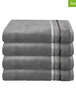4er-Set: Handtücher "Skyline" in Anthrazit