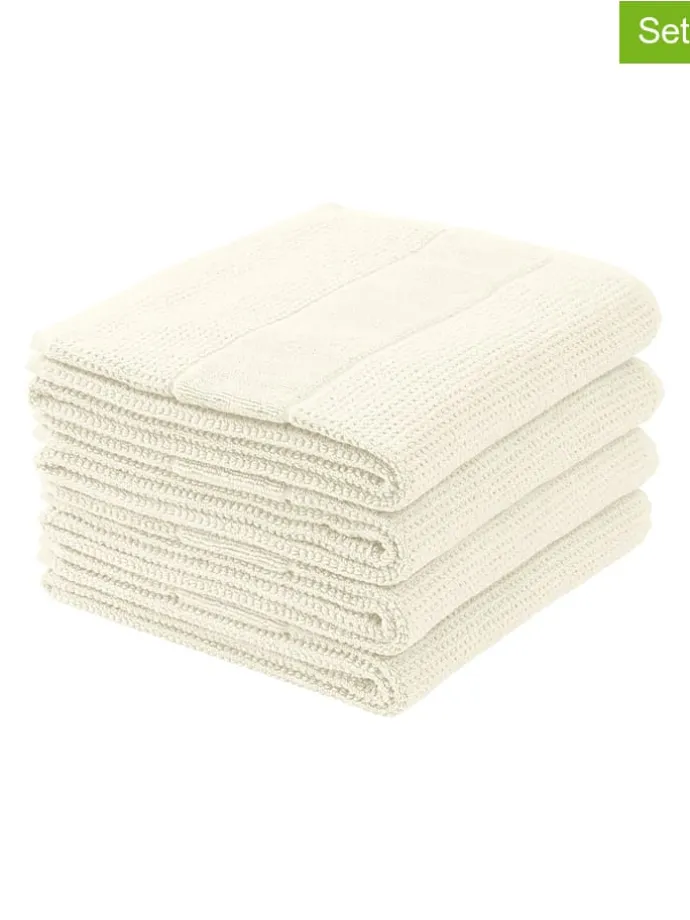 4er-Set: Handtücher "Turin" in Creme