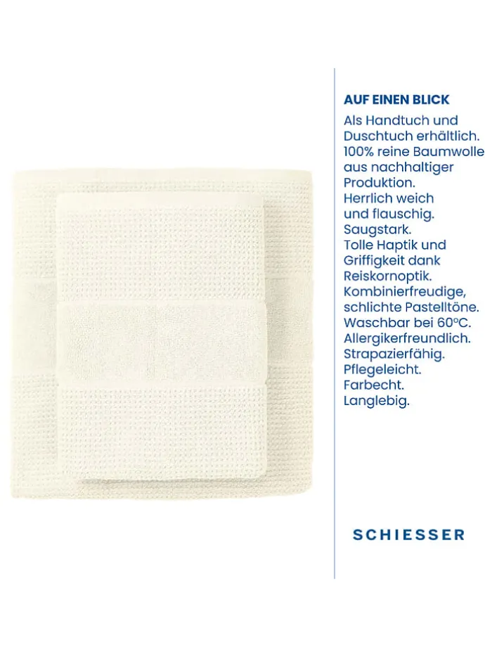 4er-Set: Handtücher "Turin" in Creme