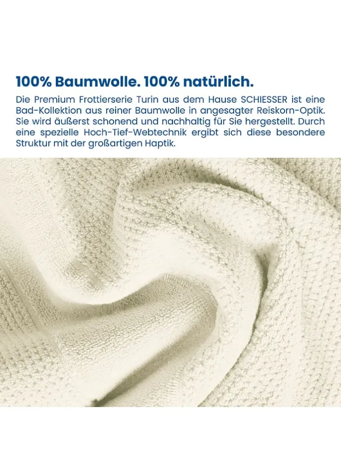 4er-Set: Handtücher "Turin" in Creme