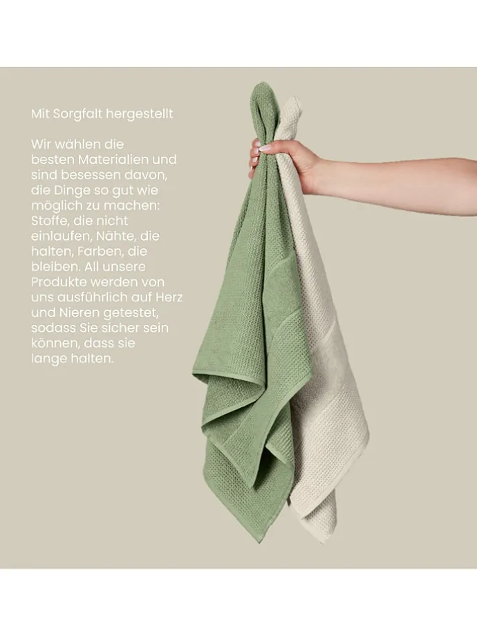 4er-Set: Handtücher "Turin" in Creme