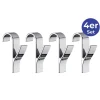 4er-Set: Handtuchhaken in Silber - (H)10,5 cm
