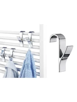 4er-Set: Handtuchhaken in Silber - (H)10,5 cm