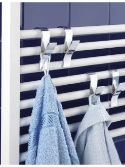 4er-Set: Handtuchhaken in Silber - (H)10,5 cm