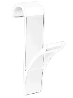 6er-Set: Handtuchhaken in Transparent - (H)10,5 cm