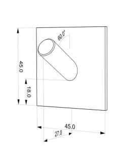 2er-Set: Handtuchhaken ''Square'' in Schwarz - (B)4,5 x (H)4,5 x (T)2,7 cm