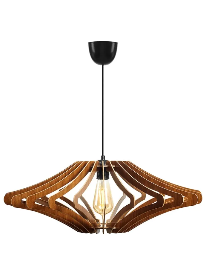 2er-Set: Hängeleuchten in Hellbraun - Ø 47 cm