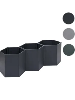 3er-Set Hochbeet P64, Anthrazit