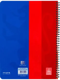 2er-Set: 2in1-Duo-Collegeblöcke "Touch - Lineatur 27 und 28" in Rot/ Blau