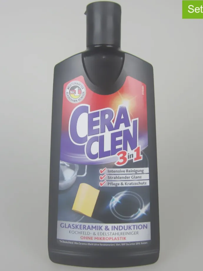 3er-Set: 3in1-Glaskeramikreiniger, je 200 ml