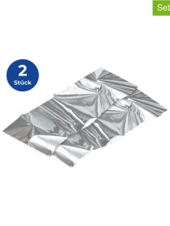 2er-Set: Isolierschutz-Folien in Silber - (L)220 x (B)90 cm