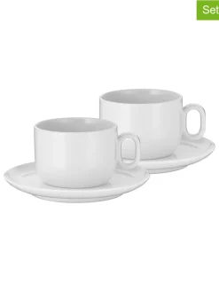 2er-Set: Kaffeetassen in Weiß - 160 ml