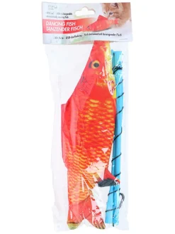 2er-Set: Katzenspielzeuge ''Dancing fish'' in Orange/ Gelb - (L)30 x (B)23 cm