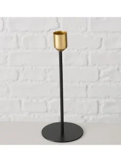 3er-Set: Kerzenleuchter "Cosima" in Schwarz/ Gold