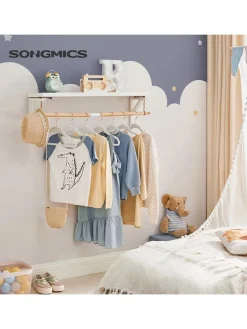 50er-Set: Kinderkleiderbügel in Weiß/ Roségold - (B)30 x (H)20,5 cm