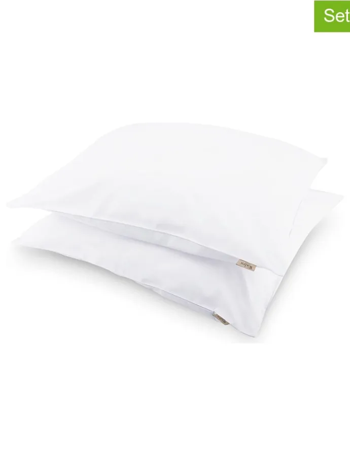 2er-Set: Kissenbezüge in Weiß