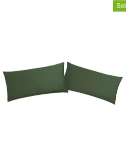 2er-Set: Kissenbezüge ''Mila'' in Grün - (L)40 x (B)40 cm
