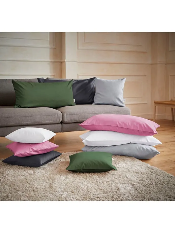 2er-Set: Kissenbezüge ''Mila'' in Grün - (L)40 x (B)40 cm