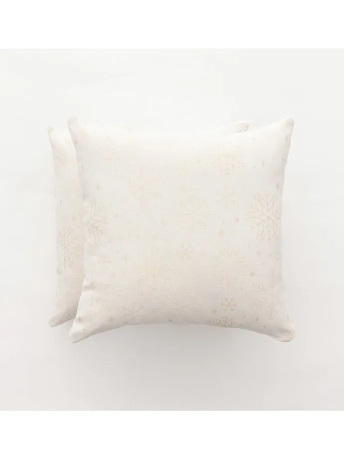 2er-Set: Kissenhüllen ''Sparkle'' in Creme